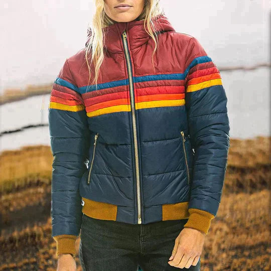 Rosa™ - Retro parka met faux bontkraag voor dames